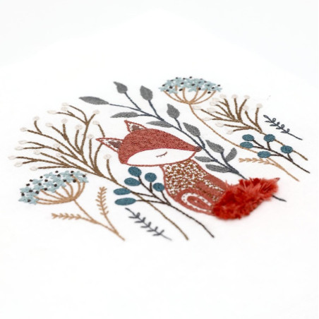 Kit de broderie traditionnelle "Gaspard le renard" de Un Chat dans l'aiguille