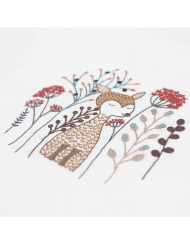 Kit de broderie traditionnelle "Fernand le faon" de Un Chat dans l'aiguille