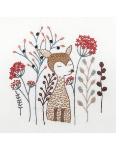 Kit de broderie traditionnelle "Fernand le faon" de Un Chat dans l'aiguille