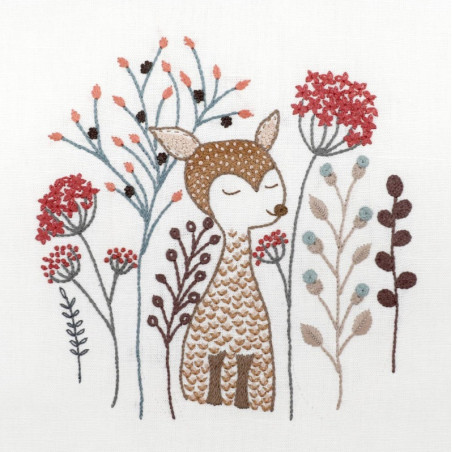 Kit de broderie traditionnelle "Fernand le faon" de Un Chat dans l'aiguille