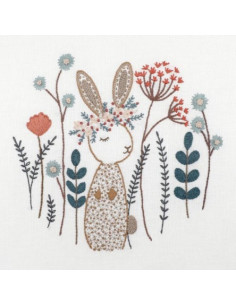 Kit de broderie traditionnelle "Céléstine la lapine" de Un Chat dans l'aiguille