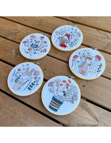 Kit de broderie traditionnelle "Céléstine la lapine" de Un Chat dans l'aiguille