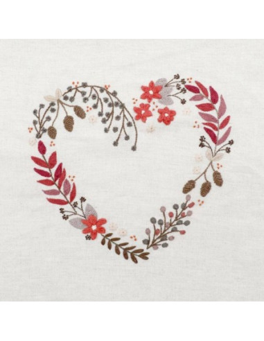Kit de broderie traditionnelle "Ombre d’automne (Coeur brodé de Octobre)" de Un Chat dans l'aiguille EASY CUSTO