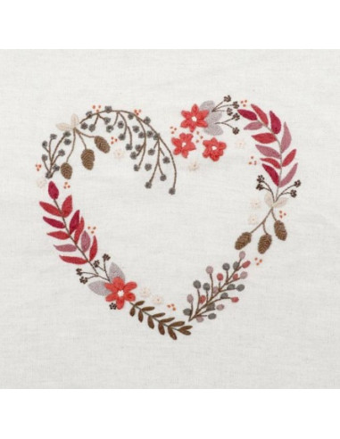 Kit de broderie traditionnelle "Ombre d’automne (Cœur à broder de Octobre)" de Un Chat dans l'aiguille