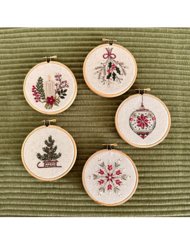 Kit de broderie traditionnelle "Ruban d'hiver" de Un Chat dans l'aiguille