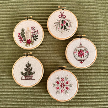 Kit de broderie traditionnelle "Ruban d'hiver" de Un Chat dans l'aiguille