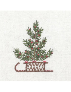 Kit de broderie traditionnelle "Nuit du traineau" de Un Chat dans l'aiguille