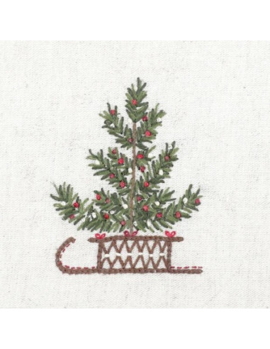 Kit de broderie traditionnelle "Nuit du traineau" de Un Chat dans l'aiguille