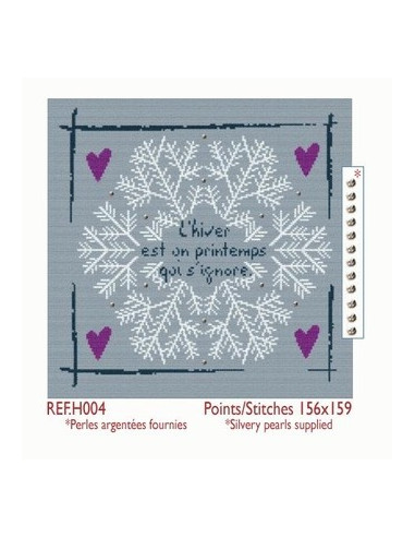 Lili Points - Flocon bleu + perles