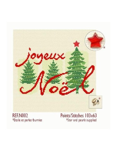 Lili Points - 3 Sapins verts + perles et bouton...