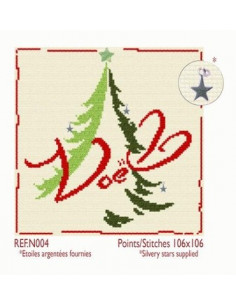 Lili Points - Un sapin vert + boutons