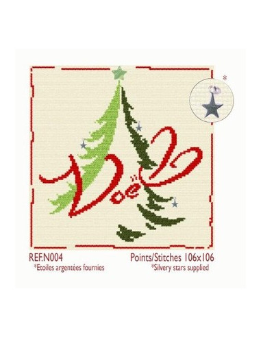Lili Points - Un sapin vert + boutons