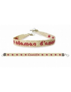 Lili Points - Bracelet à broder coloris ficelle