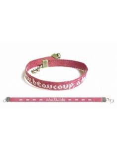 Lili Points - Bracelet à broder coloris rose