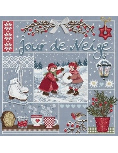 Madame La Fée - fiche de point de croix - Jour de Neige