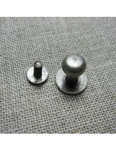Bouton moyen - argent antique