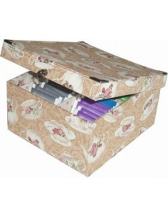 Kit de cartonnage - Boîte à thé à 4 compartiments