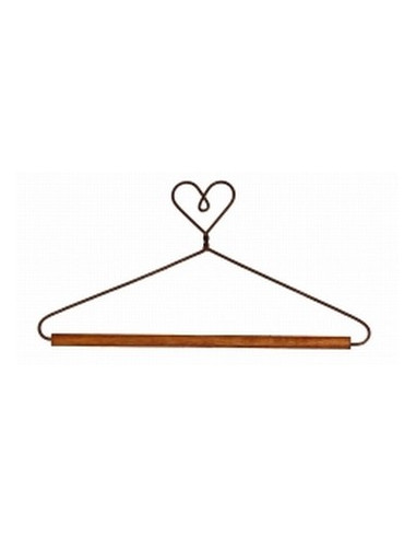 Cintre Coeur barre bois 5 cm