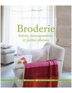 Livre - Broderie, lettres, monogrammes et petites phrases