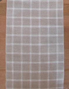 Bande à carreaux nature/écru