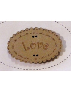 Bouton en bois - Love