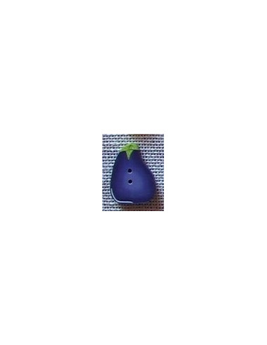 Bouton Pâte Polymère - Aubergine