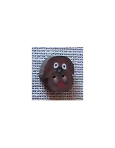 Bouton Pâte Polymère - Toutou fou