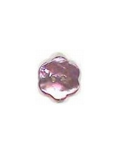 Bouton nacre - Fleur - mauve