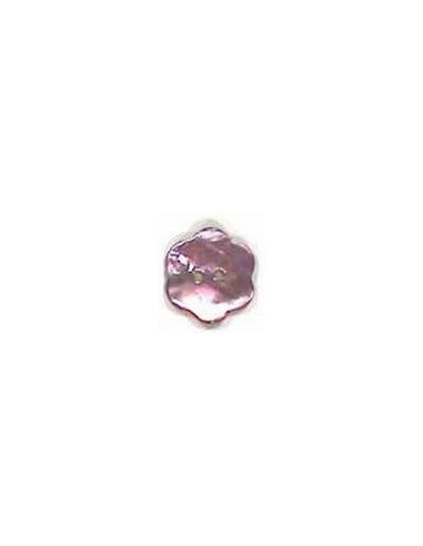 Bouton nacre - Fleur - mauve