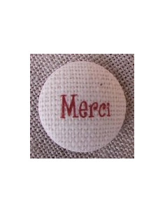Bouton Merci écru
