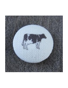 Bouton Vache sur écru