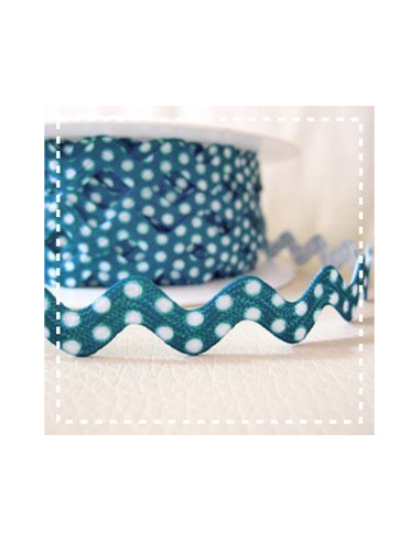Croquet à pois - bleu turquoise foncé - 11 mm