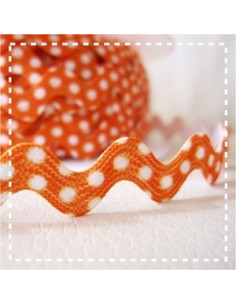 Croquet à pois - orange - 11 mm