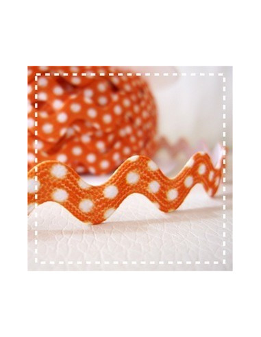 Croquet à pois - orange - 11 mm