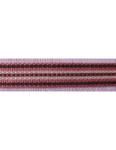 Galon Jacquard rose et brun 12mm
