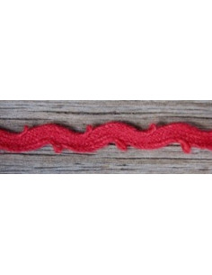Galon de lin - serpentine rouge 6 mm