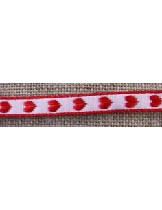 Ruban coeur rouge 6 mm
