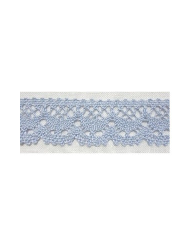 Dentelle de lin - bleu clair - 30 mm