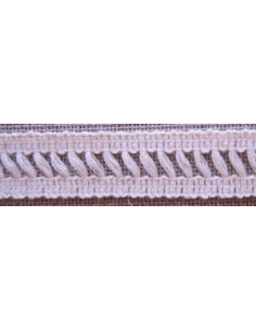 Galon robe lin-coton - écru 15 mm