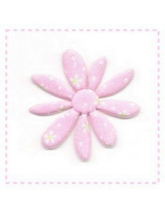 Fleur en tissu et feutrine - rose