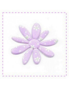 Fleur en tissu et feutrine - mauve