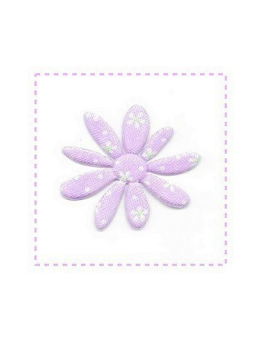 Fleur en tissu et feutrine - mauve