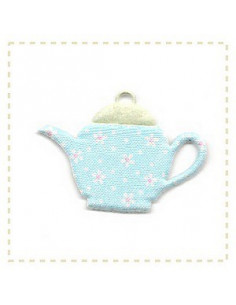 Tasse en tissu et feutrine - bleu et beige