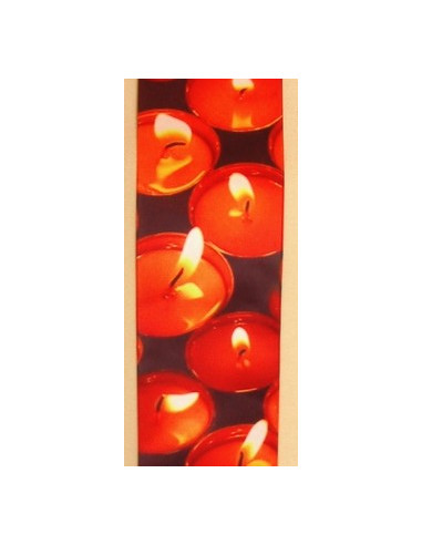 Ruban déco bougies oranges