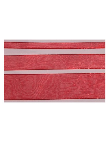 Ruban Organza rouge col008