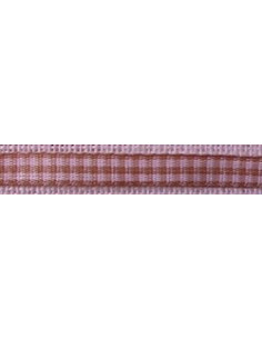Ruban Vichy brun clair 5mm