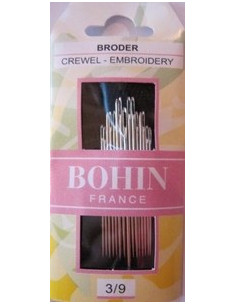 Aiguilles à broder Bohin - taille 3/9