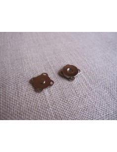Bouton/fermoir magnétique à coudre - argenté - 10 mm