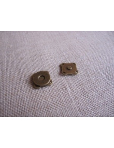 Bouton/fermoir magnétique à coudre - bronze - 10 mm